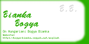bianka bogya business card